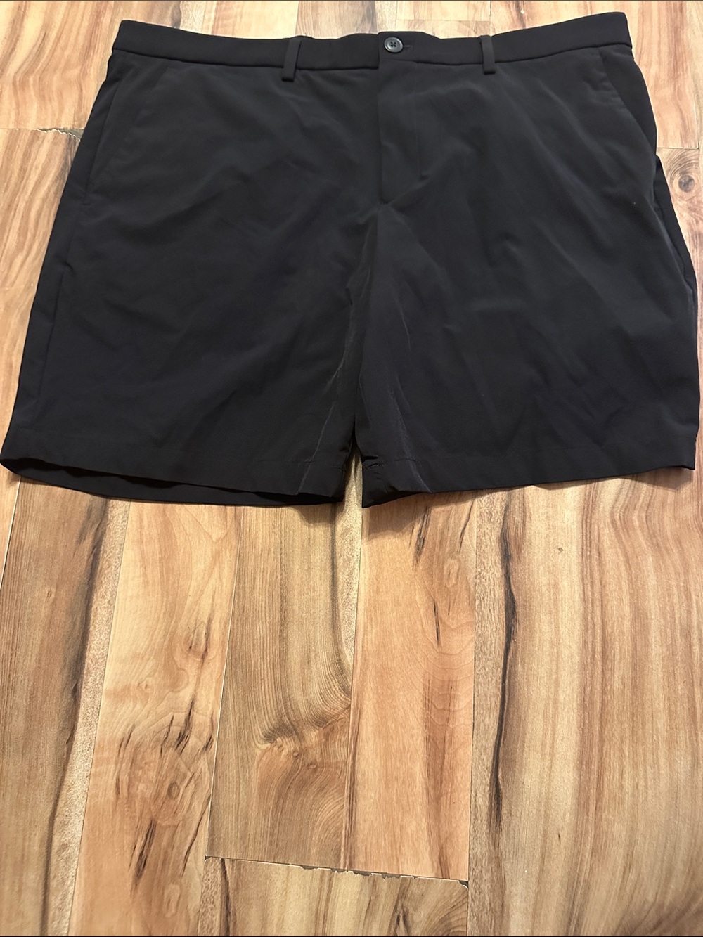 Perry Ellis Dark Brown Flat-Front Casual Shorts